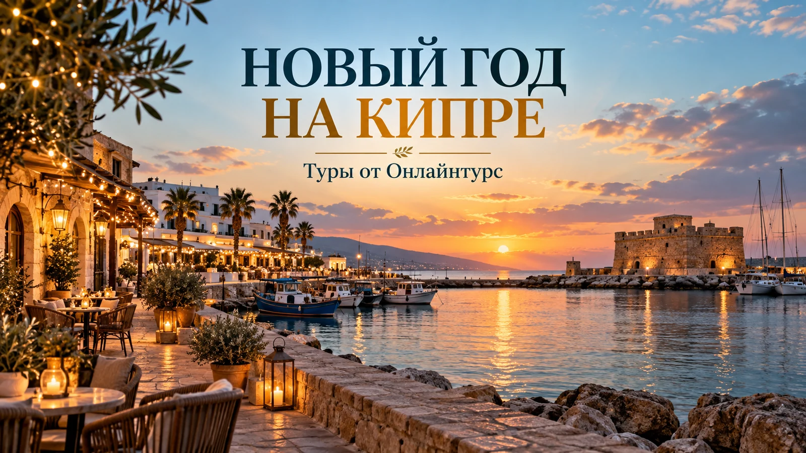 НОВЫЙ ГОД НА КИПРЕ — праздничная иллюстрация