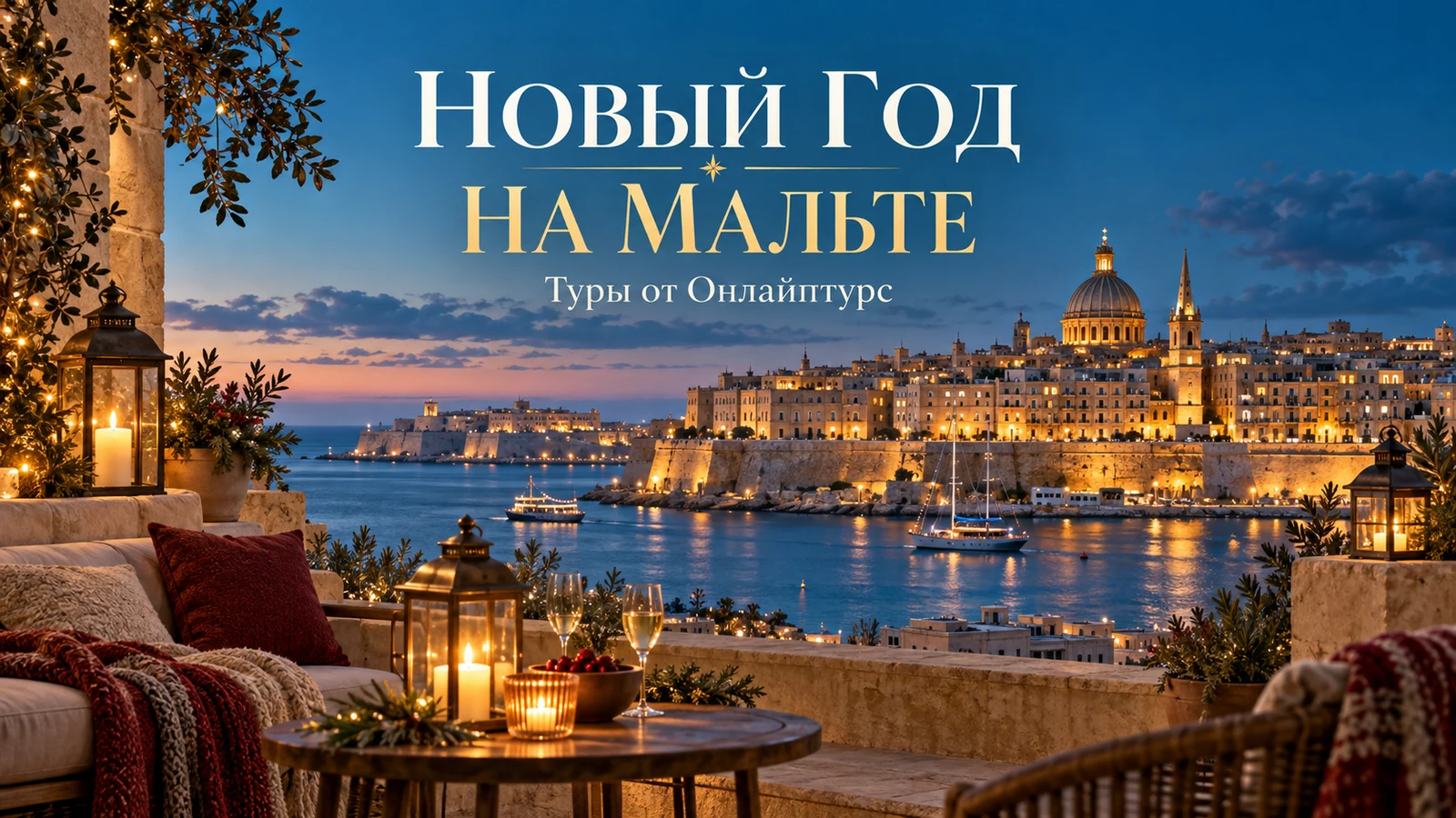 НОВЫЙ ГОД НА МАЛЬТЕ — праздничная иллюстрация