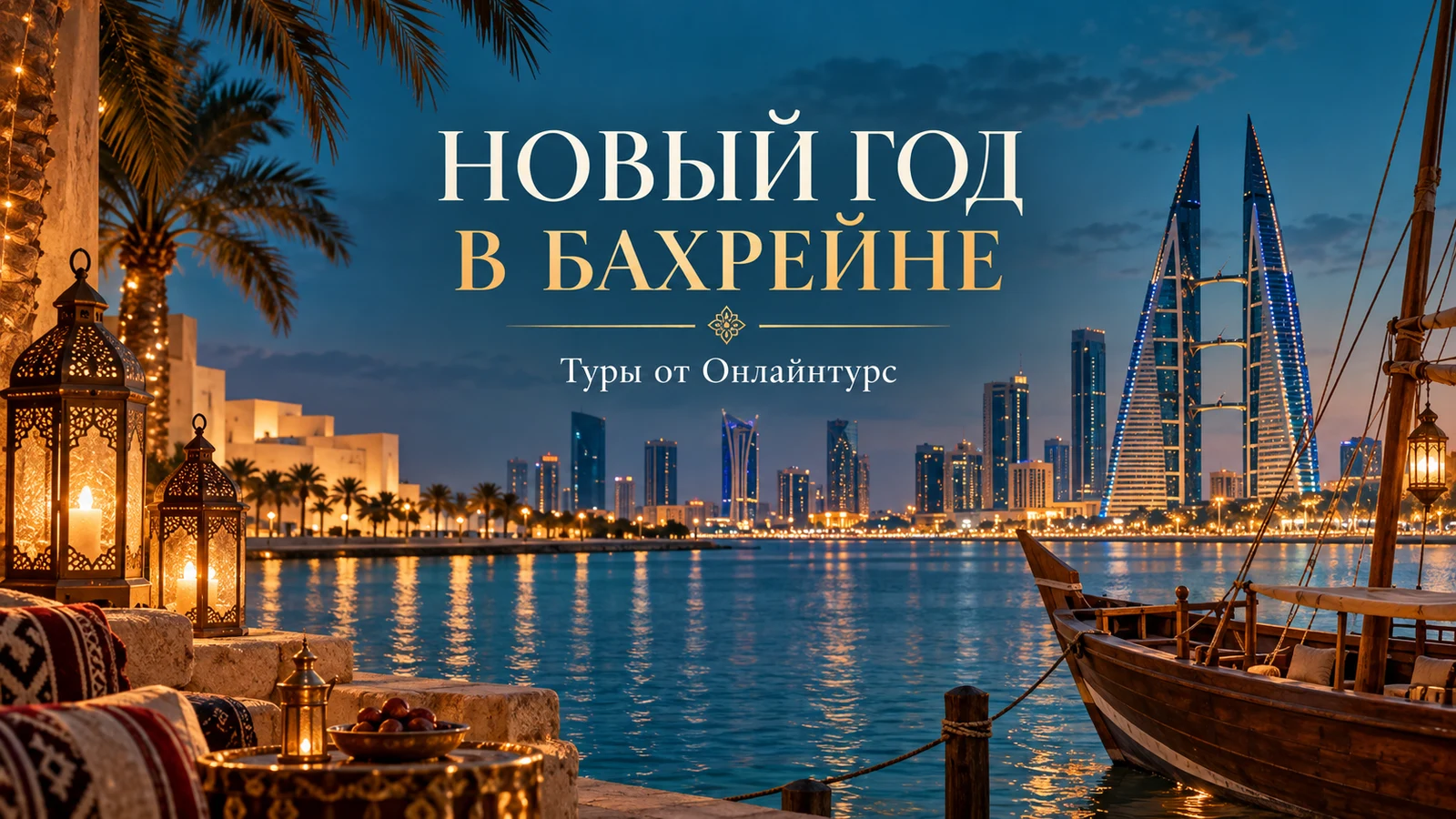 НОВЫЙ ГОД В БАХРЕЙНЕ — праздничная иллюстрация