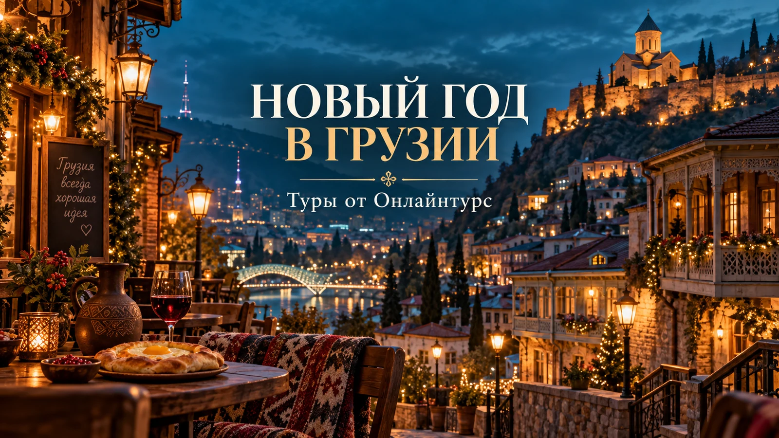 НОВЫЙ ГОД В ГРУЗИИ — праздничная иллюстрация