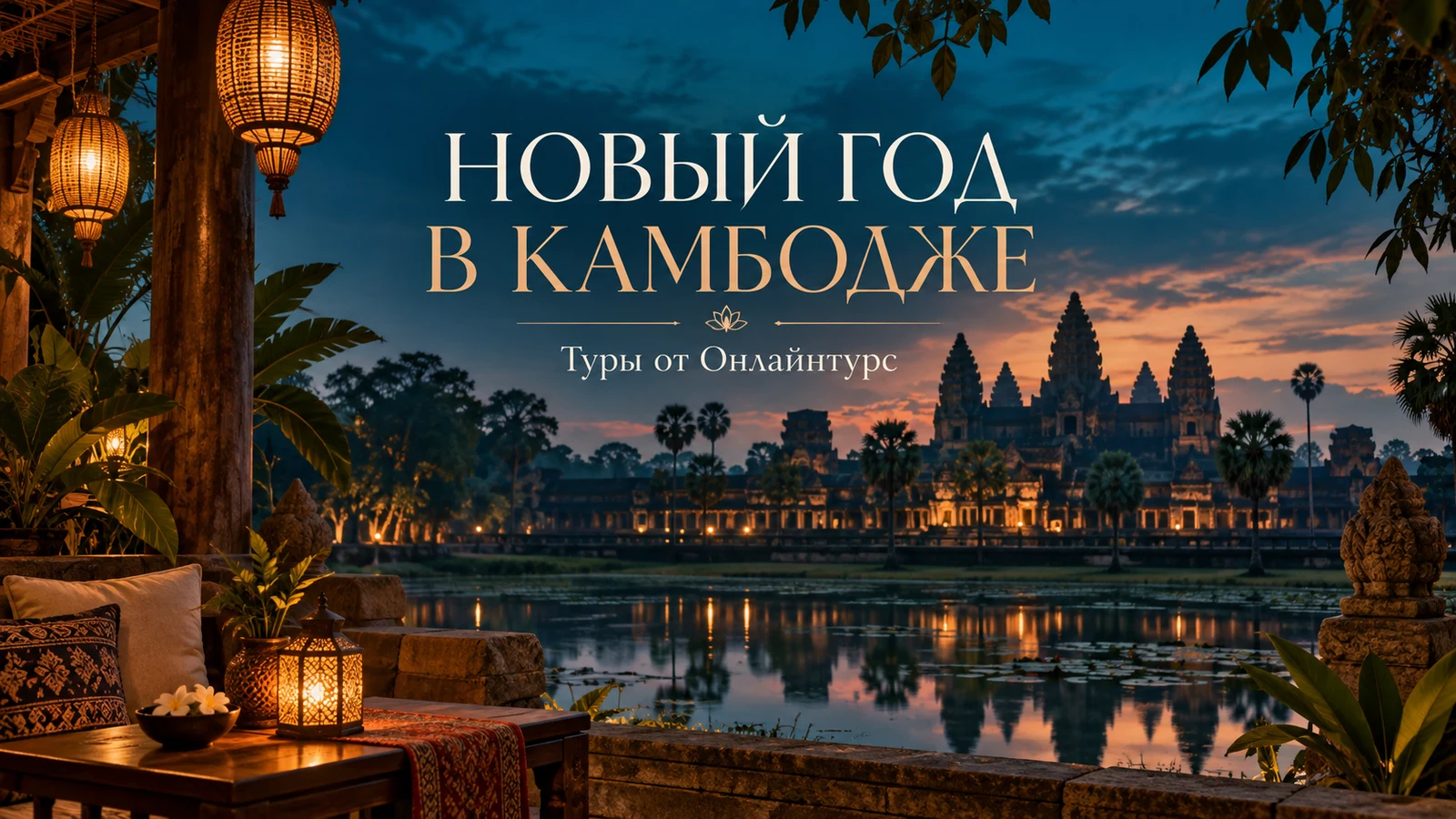 НОВЫЙ ГОД В КАМБОДЖЕ — праздничная иллюстрация