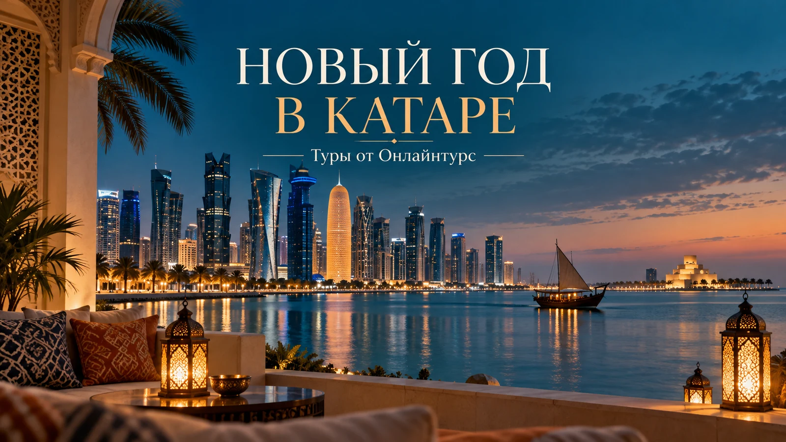 НОВЫЙ ГОД В КАТАРЕ — праздничная иллюстрация