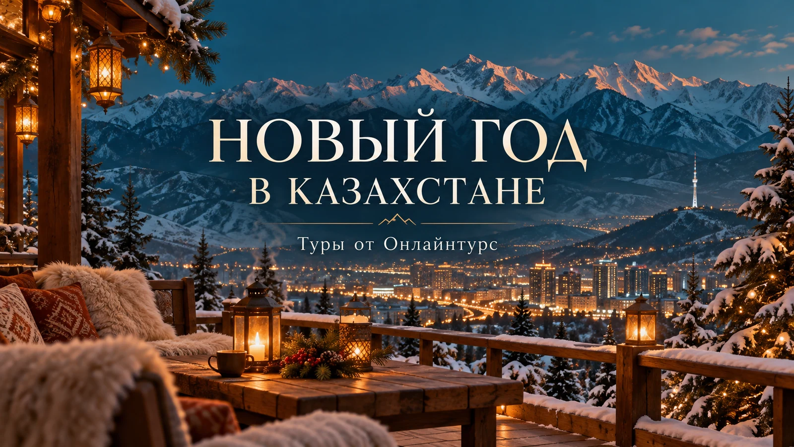 НОВЫЙ ГОД В КАЗАХСТАНЕ — праздничная иллюстрация