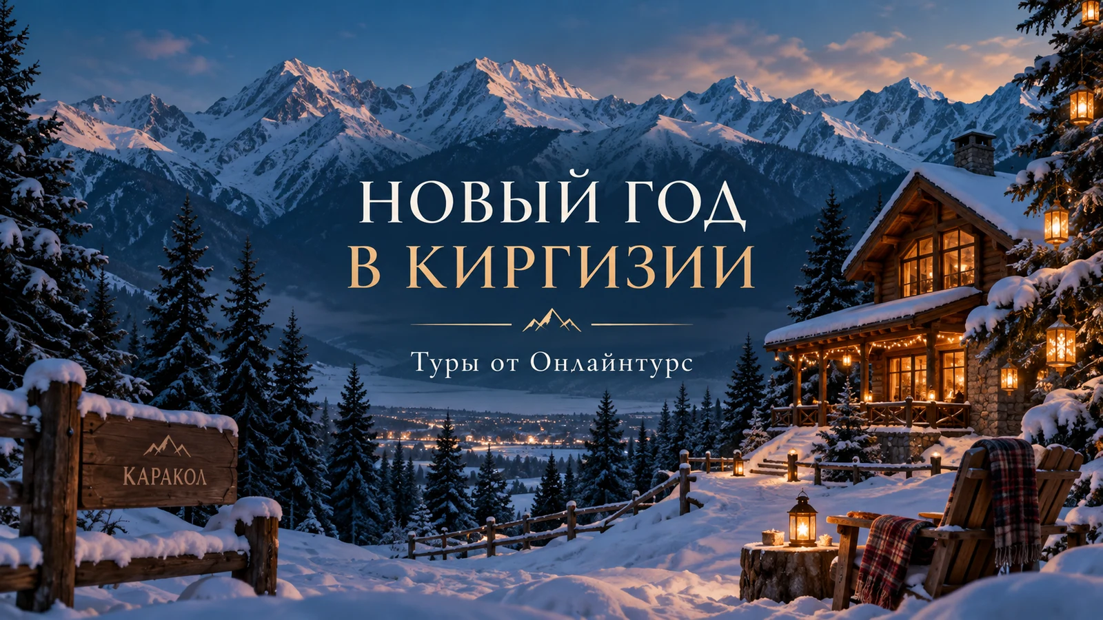 НОВЫЙ ГОД В КИРГИЗИИ — праздничная иллюстрация