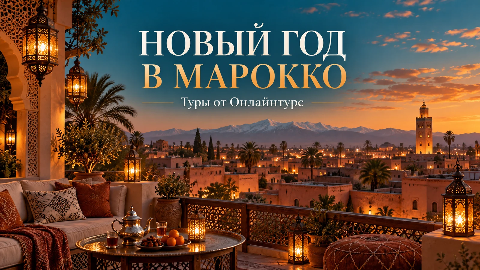 НОВЫЙ ГОД В МАРОККО — праздничная иллюстрация
