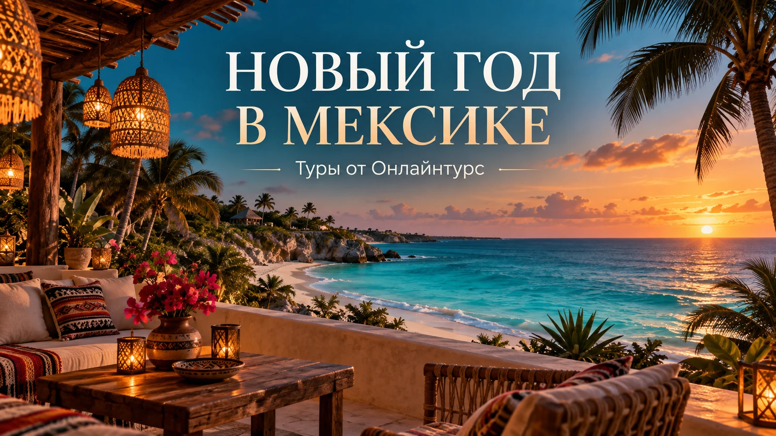 НОВЫЙ ГОД В МЕКСИКЕ — праздничная иллюстрация