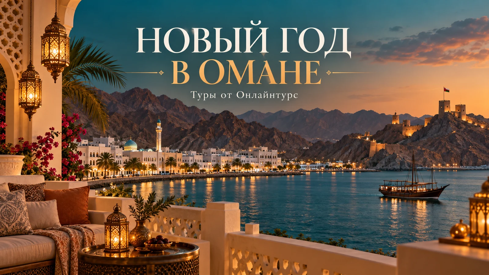 НОВЫЙ ГОД В ОМАНЕ — праздничная иллюстрация
