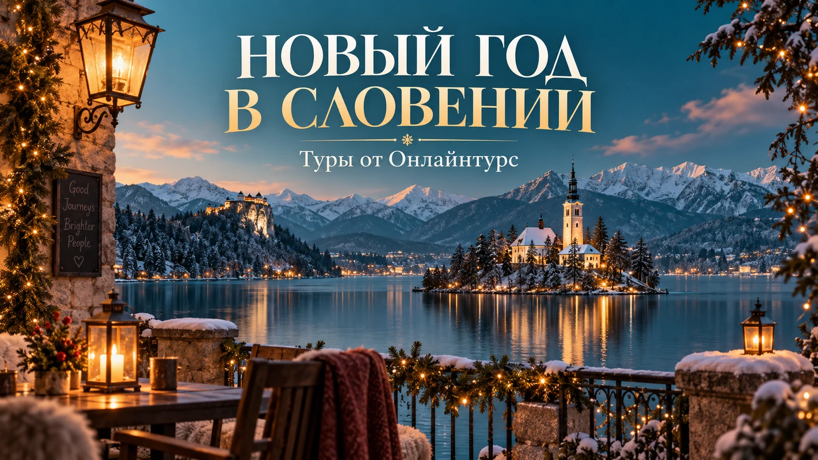 НОВЫЙ ГОД В СЛОВЕНИИ — праздничная иллюстрация