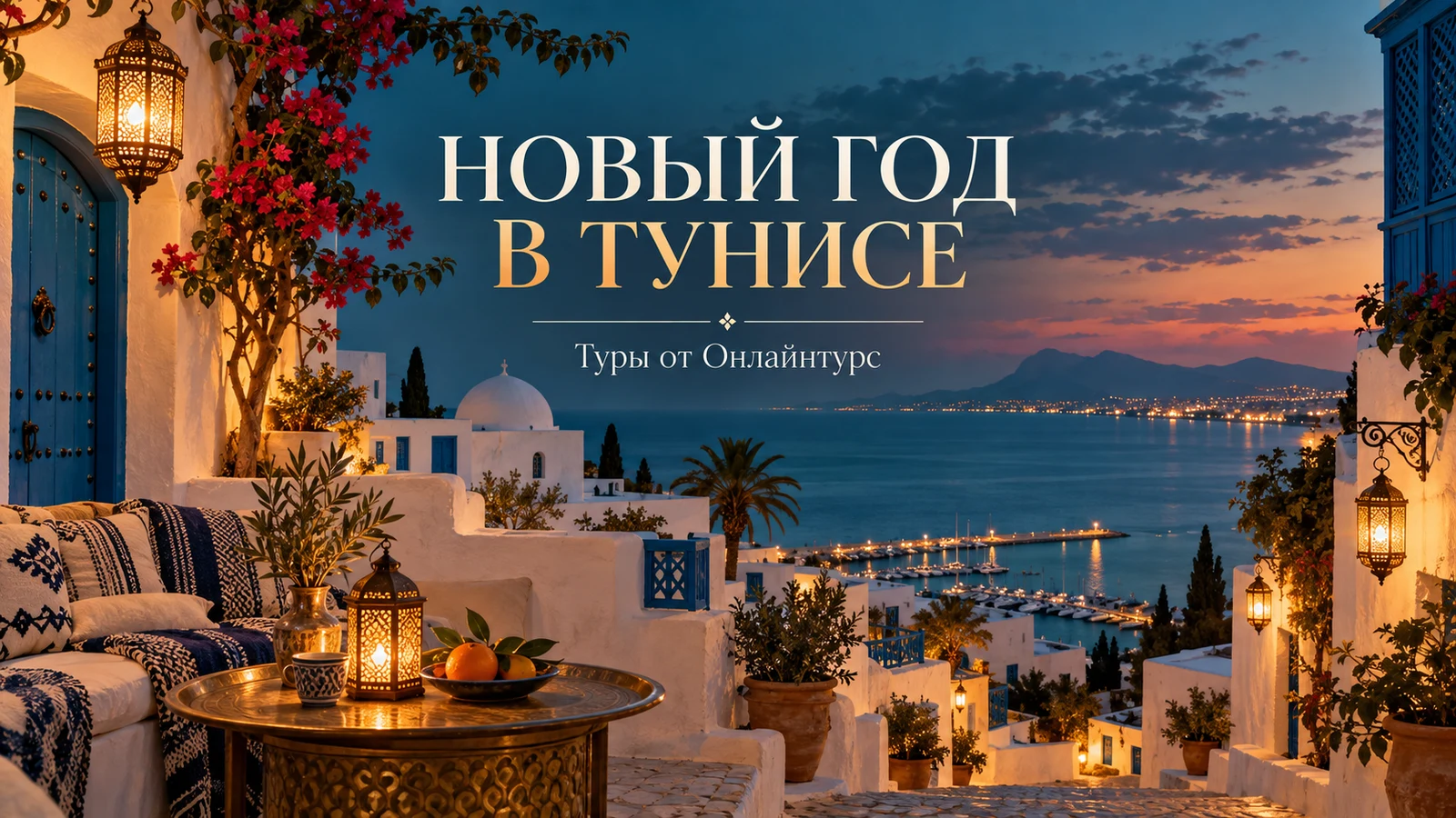 НОВЫЙ ГОД В ТУНИСЕ — праздничная иллюстрация